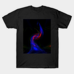 Digital collage and special processing. Source of energy. Sci-fi. Green, red and blue. Single S. T-Shirt